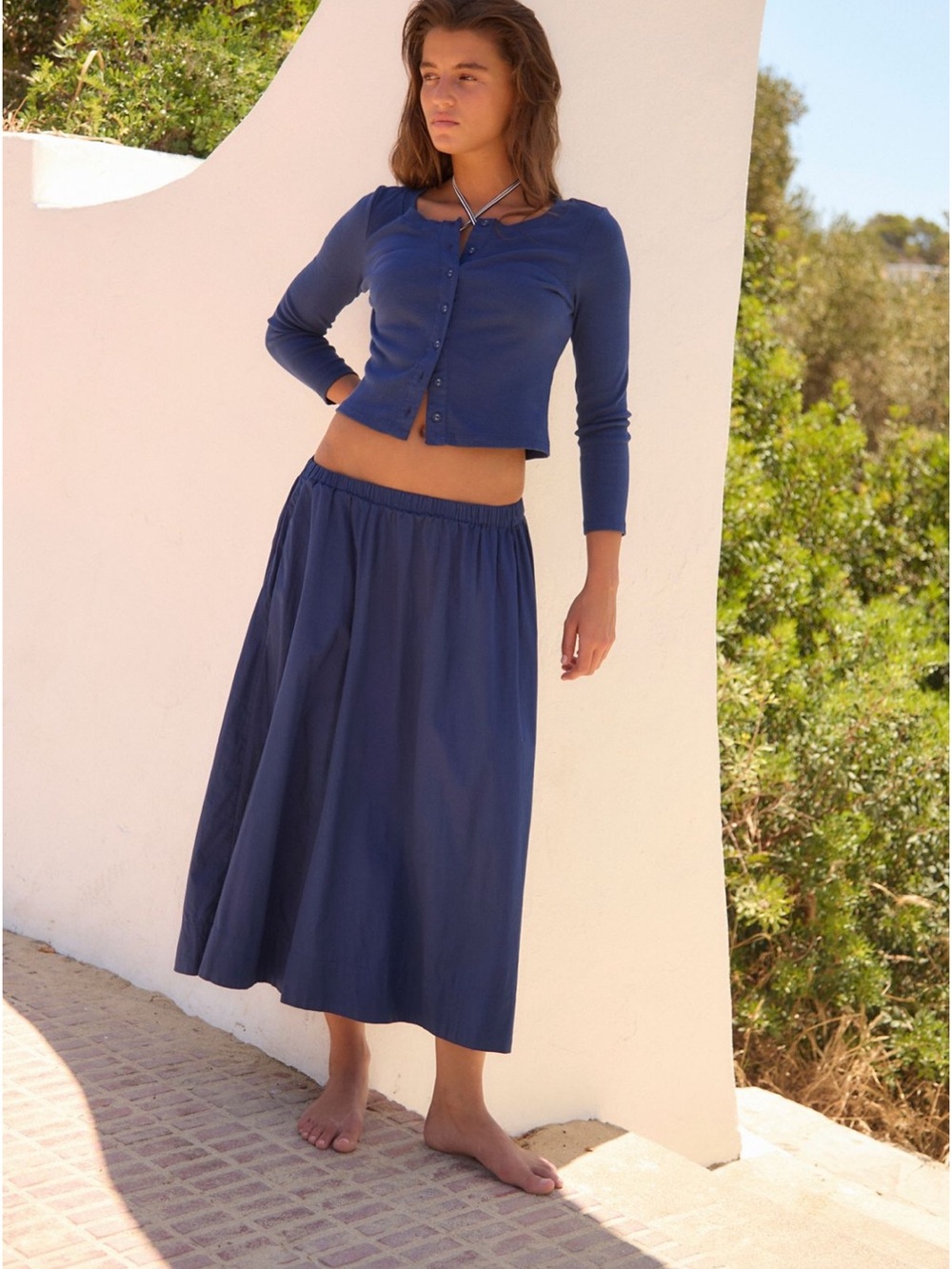 Free People Perfect Tones Set Peony Navy - Sz L